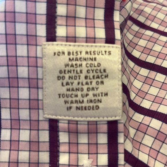PETER MILLAR Pink and Purple Checked Button Down Shirt - Picture 3 of 3
